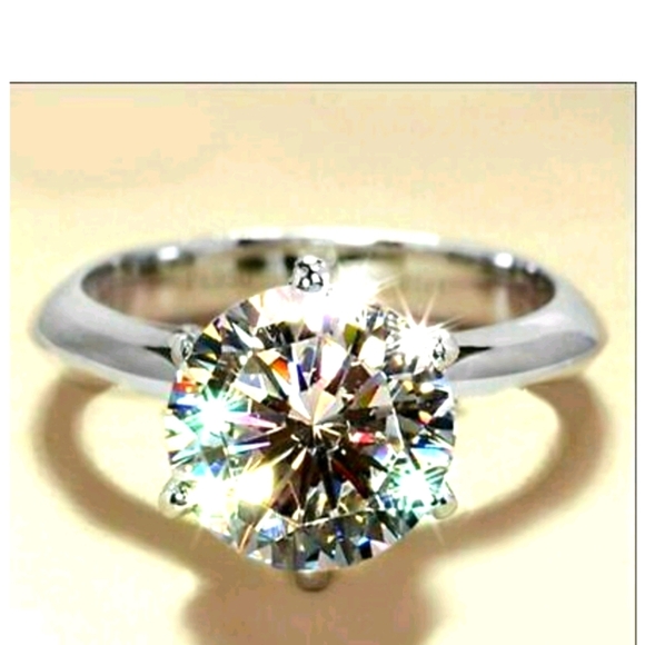 (D3) 5 ct white Diamond sapphire engagement ring Last 1 Size 8 - Picture 1 of 5